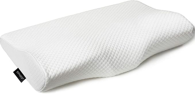 Contour Memory Foam Pillow Orthopedic Sleeping Pillows, Ergonomic Cervical Pillow for Neck Pain - for Side, Back and Stomach Sleepers, Free Pillowcase Included (Firm & Near King)