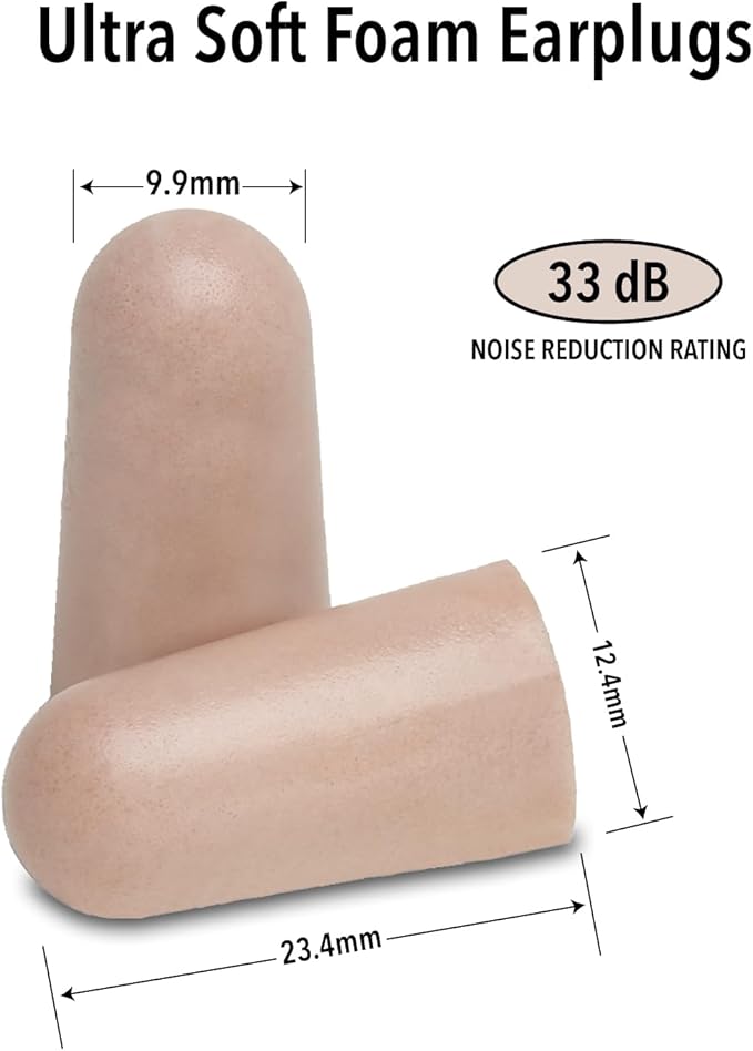 Mack's Ultra Soft Foam Earplugs, 10 Pair - 33dB Highest NRR, Comfortable Ear Plugs for Sleeping, Snoring, Work, Travel and Loud Events | Made in USA