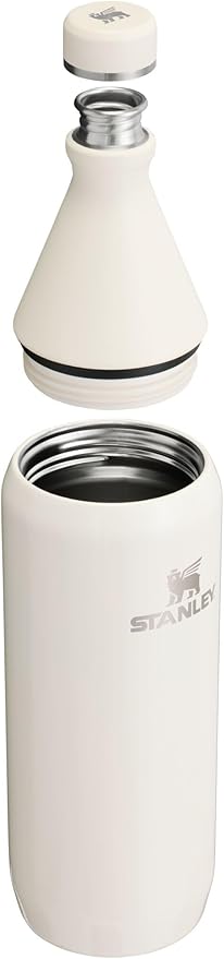Stanley All Day Slim Bottle 34 oz | Twist On Lid with Leakproof Seal | Slim Design for Travel & Gym | Insulated Stainless Steel | BPA-Free | Cream