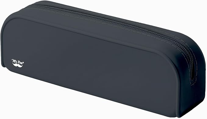Mr. Pen- Silicone Pencil Case, Black Pencil Pouch, Pencil Case Small, Pencil Pouch Aesthetic