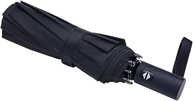 NPCQUN Travel Essentials Umbrella Windproof Compact Collapsible Light, Automatic, Strong and Portable, Wind Resistant Folding Small Umbrella for Rain