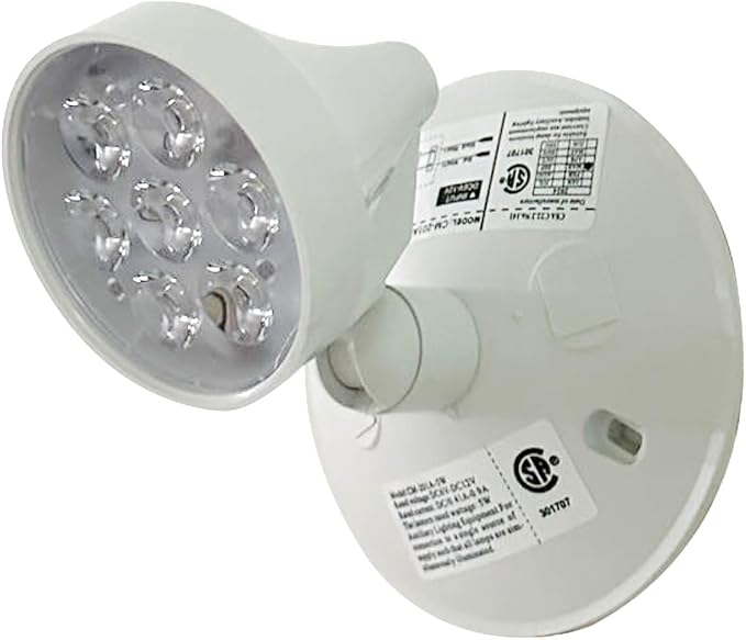 TANLUX Emergency Remote Head Lighting, Single Head Emergency Light, Multi Voltage 6V to 24 Volt Input, 5 Watts, 400 Lumens Output, No Battery Inside
