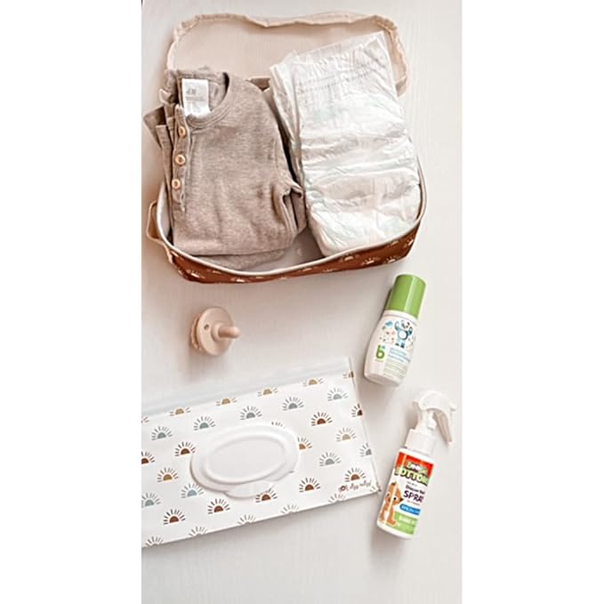 Itzy Ritzy Packing Cubes for Travel – Set of 3 Packing Cubes or Travel Organizers – Each Cube Features a Mesh Top, Double Zippers and a Fabric Handle (Terracotta Sunrise)