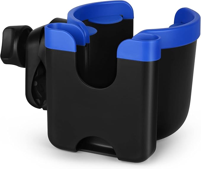 Accmor Stroller Cup Holder with Phone Holder, Bike Cup Holder, Universal Cup Holder for Uppababy Nuna Doona Strollers, 2-in-1 Cup Phone Holder for Stroller Bike Wheelchair Walker Accessory