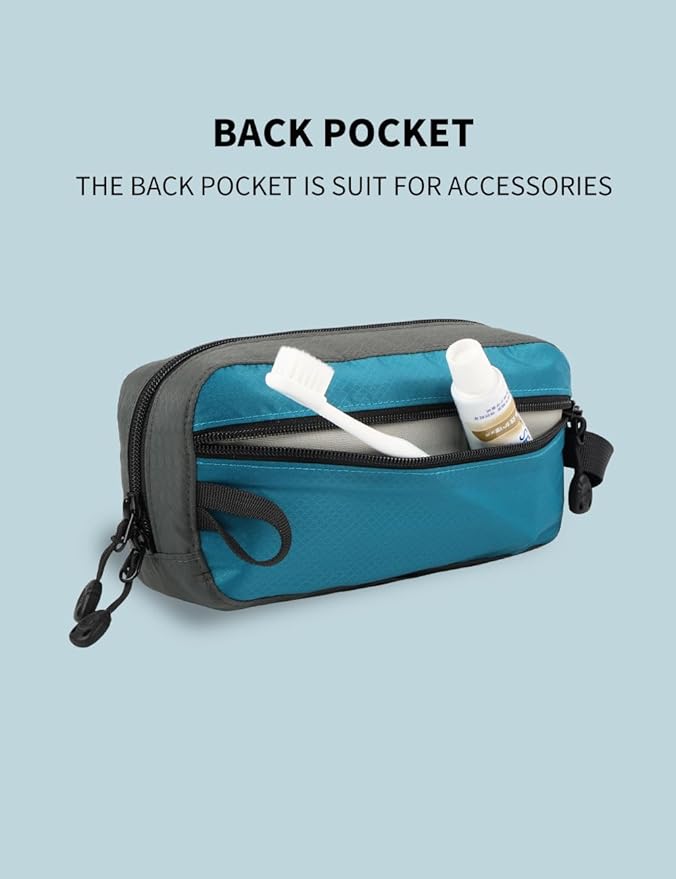 GOX Travel Small Toiletry Bag for Men Nylon Dopp Kit Medicine Bag Travel Organizer Pouch Shave Kits for Teens Toiletry Essentials Bathroom Compact (Peacock, 7.9 * 3.7 * 2 Inches)