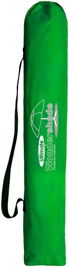 Wondershade Ultimate Portable Sun Shade Umbrella – Lightweight Adjustable Outdoor Patio & Beach Umbrella with Tripod Base (Green)