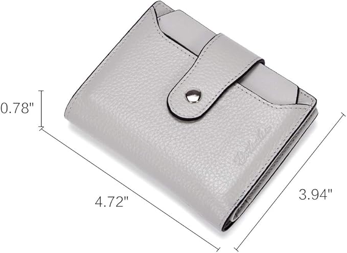BOSTANTEN Women Leather Wallet RFID Blocking Small Bifold Zipper Pocket Wallet Card Case Purse with ID Window