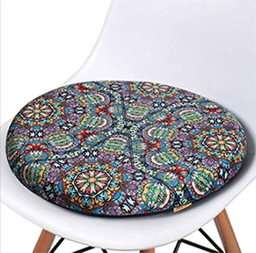 Sigmat Memory Foam Seat Cushion Anti-Slip Soft Round Chair Pad 18 Inch Graphic