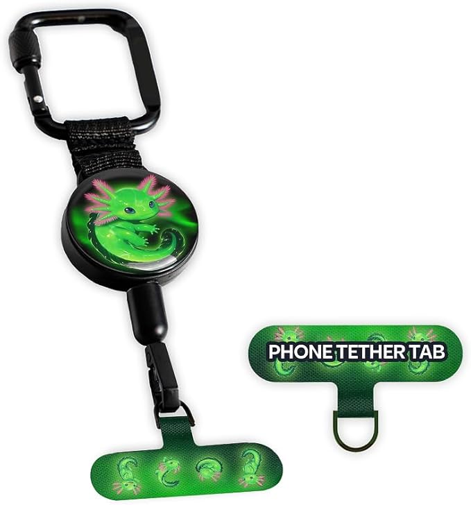 ClutchLoop Anti-Theft Phone Tether - Universal Adhesive Anchor, Retractable Steel Line and Locking Carabiner