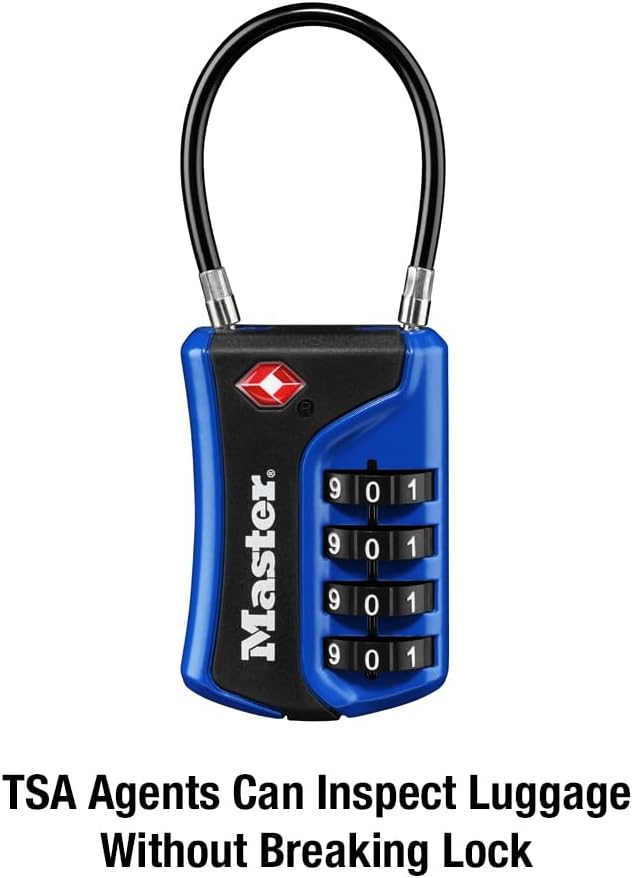 Master Lock Set Your Own Combination TSA Approved Luggage Lock, Colors May Vary; 3 pk; 4697EC3