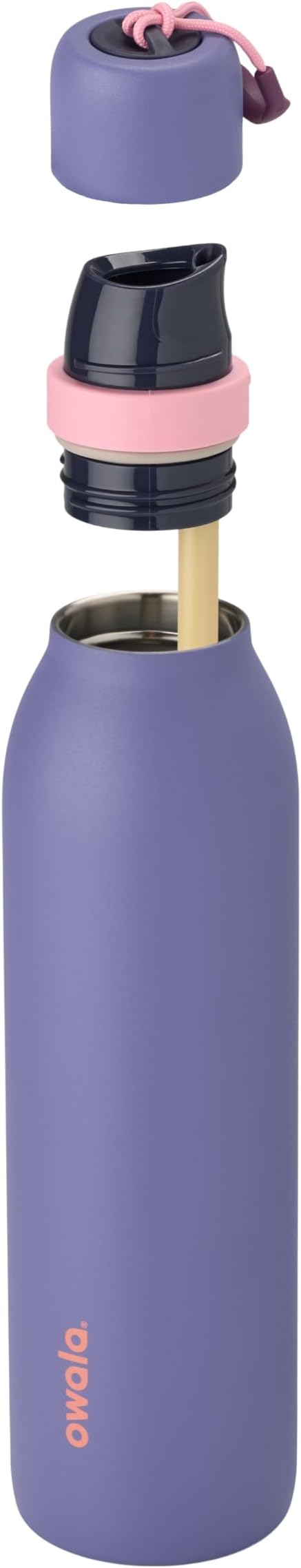 Owala FreeSip Twist Insulated Stainless Steel Water Bottle with Straw for Sports and Travel, BPA-Free, 24-oz, Blue Blue Jay