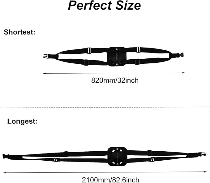 lapinche Luggage Straps, Bag Bungee, Luggage Bungee, Luggage Straps Suitcase Adjustable Belt, Adjustable and Portable Travel Suitcase Accessory (Black)