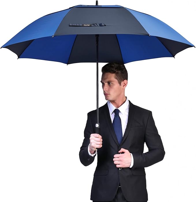 G4Free 47/54/62/68/72 Inch Automatic Open Golf Umbrella Oversize Extra Large Double Canopy Vented Windproof Waterproof Stick Umbrellas