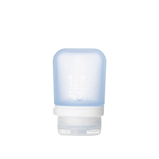 humangear GoToob+ (Small) | Refillable Silicone Travel Bottle | Locking Lid | Food-Safe Material | Blue, Small (1.7 fl.oz; 53ml)