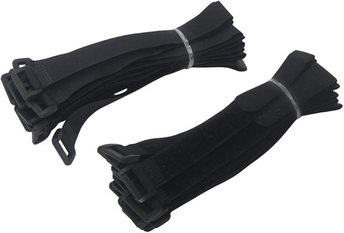 YiwerDer [30 Pack] 8 Inch Hook and Loop Straps Reusable Fastening Cable Strap, Durable Self Adhesive Cable Ties to Keep Your Place from Tangled Messes of Cord