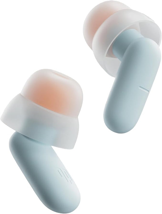 Ear Plugs for Sleeping All-Night Wear without Ear Pain Side Sleeper Patent Qufits Eartips Ultra-Comfy Reusable Earplugs for Sleep, Focus, Study, Travel, 23dB Noise Reduction - Mint
