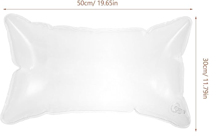 Inflatable Camping Pillow 19.68X11.81 Inch Adjustable Height Portable Cushion for Outdoor Travel Sofa Support and Rest