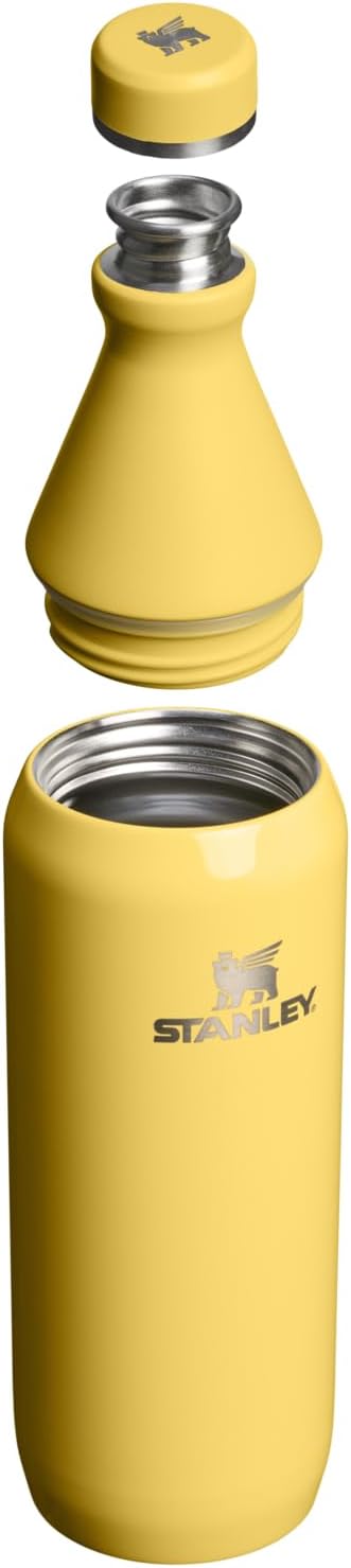 Stanley All Day Slim Bottle 20 oz | Twist On Lid with Leakproof Seal | Slim Design for Travel & Gym | Insulated Stainless Steel | BPA-Free | Daffodil Gloss
