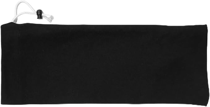 LFH Cotton Rich Shoe Storage Bags with Drawstring, Dustproof Breathable Reusable Organizer, Perfect For Travel, Dorm, Hotel, College, Gym, Machine Washable 8"x17" (Pack of 6) - Black sand