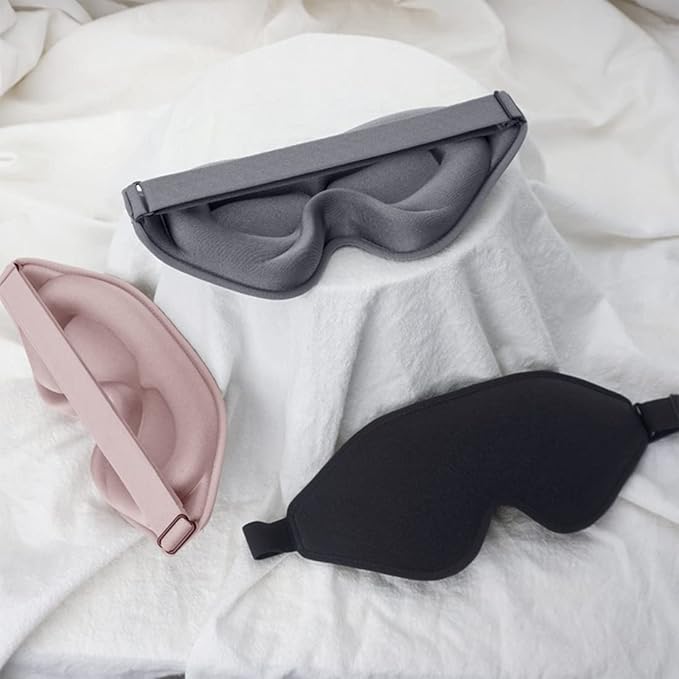 Sleep Mask, 3D Deep Contoured Eye Covers for Sleeping, 99% Block Out Light Eye Mask,Zero Pressure Cup Blindfold for Men Women, with Adjustable Strap for Sleeping, Yoga, Traveling (Pink)