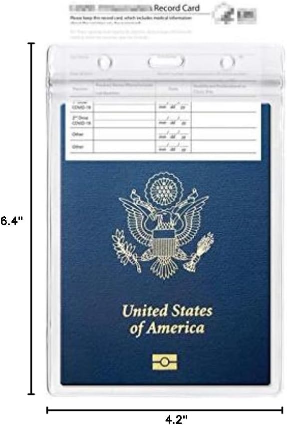 10PCS Passport Holder 4x6 Inch Extra Large ID Badge Holders PVC Card Holder Fill for Passports,Cash, Credit Card, Plane Ticket, Receipts.by CypesCrafts
