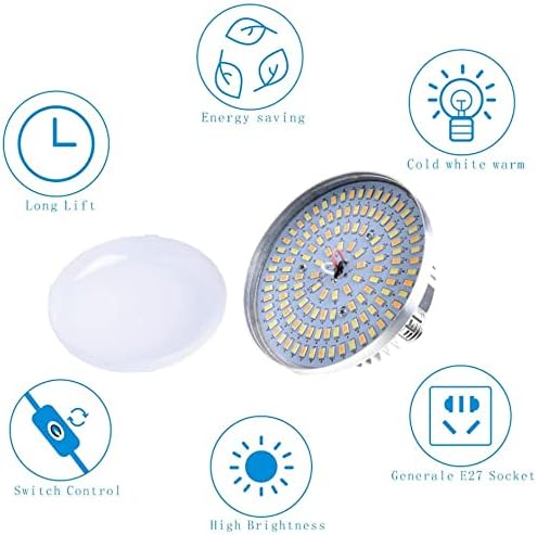 2Pack 85W Photography Light Bulb 2700-6400K Colour Temperatures Dimmable Tricolor LED Bulbs Softbox Bulb in E27 Socket for Photography Photo Video Studio Lighting Softbox