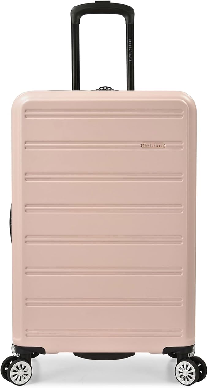 Travel Select Snowcreek Hardside Expandable Spinner Luggage Set w/USB Port, Pink, 3-Piece