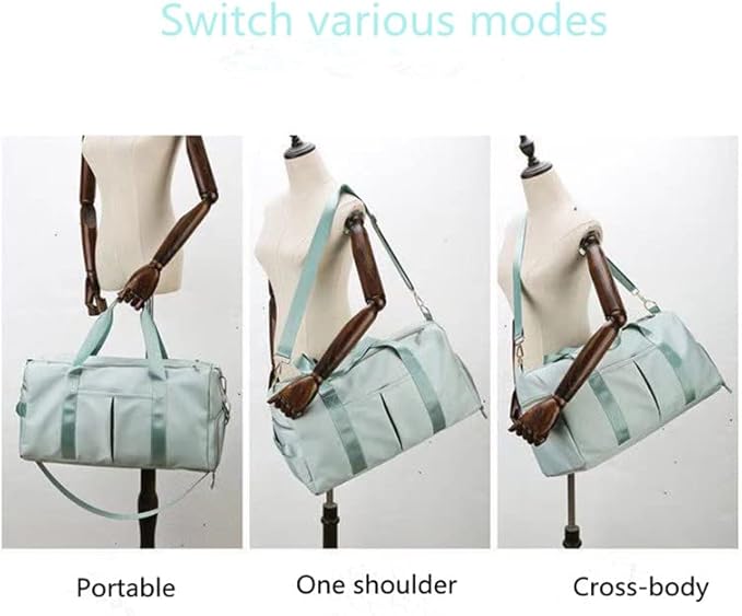 Men and Women's Travel Bag With Shoe Compartment Sports Tote Gym Bag Weekender Overnight Shoulder Bag