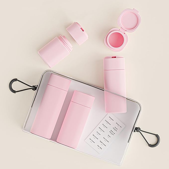 Travel Bottles Set - TSA Approved Leak Proof Squeezable Containers for Toiletries, Conditioner, Shampoo, Lotion & Body Wash Accessories (gray)