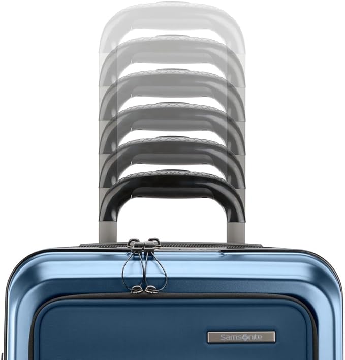 Samsonite Octiv Lightweight Hardshell 21-Inch Pro Carry-On Luggage - Durable & Impact Resistant, 360° Aero Trac Spinner Wheels, Adjustable Handle, Expandable Suitcase, TSA Approved Lock - Blue