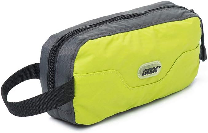 GOX Travel Small Toiletry Bag for Men Nylon Dopp Kit Medicine Bag Travel Organizer Pouch Shave Kits for Teens Toiletry Essentials Bathroom Compact (Green, 7.9 * 3.7 * 2 Inches)