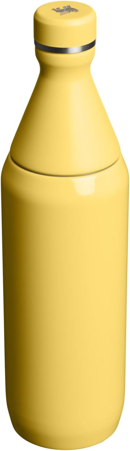 Stanley All Day Slim Bottle 20 oz | Twist On Lid with Leakproof Seal | Slim Design for Travel & Gym | Insulated Stainless Steel | BPA-Free | Daffodil Gloss