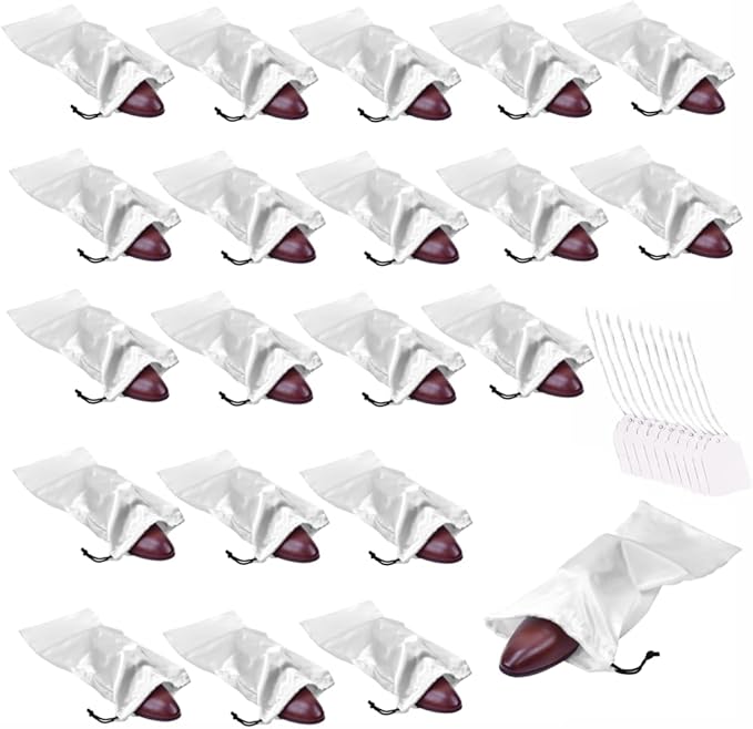 GONGKANGYUAN 20 Pack Satin Shoe Bags for Travel, Drawstring Shoe Storage Bags for Men and Women, Dustproof Moisture-Proof Shoe Pouches for Packing & Organizing Shoes
