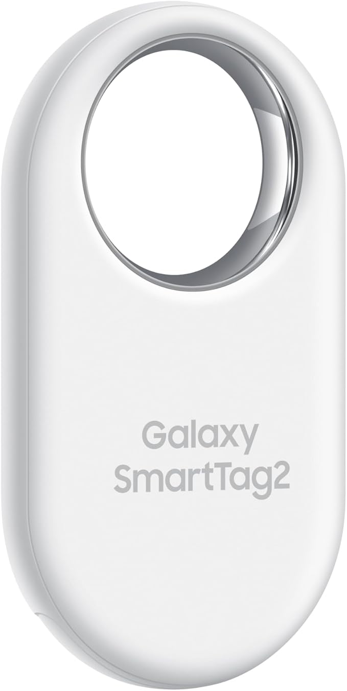 Samsung Galaxy SmartTag2, Bluetooth Tracker, Smart Tag Tracking Device, Item Finder for Keys, Wallet, Luggage, Pets, Use w/ Phones and Tablets Android 11 or Later, 2023, 1 Pack, White