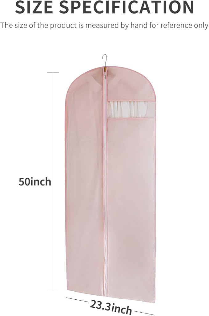 Suit Bag for Storage and Travel, (Set of 2 (23.3" x 50") Pink)