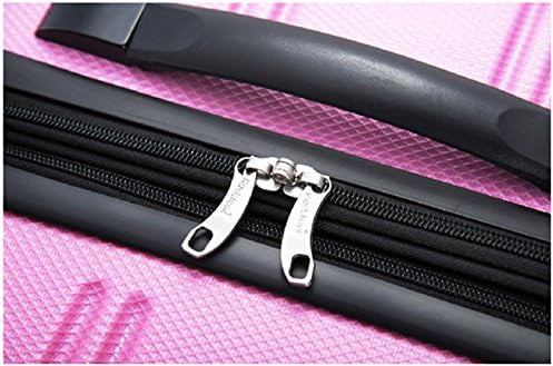 Rockland Melbourne Hardside Expandable Spinner Wheel Luggage, Pink, 2 Piece (20"/28")