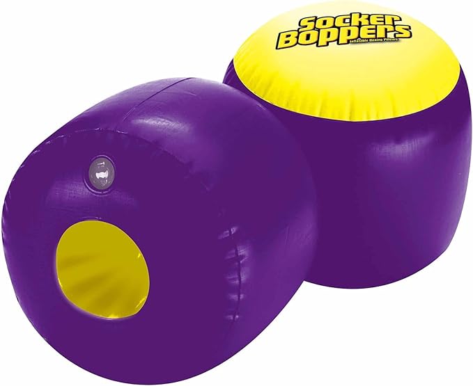 Socker Boppers Inflatable Boxing Pillows - One Pair Boppers – colors will vary, Box and Bop, Durable Vinyl, Active Outlet That Aids in Agility, Balance and Coordination, Safe Fun Indoor or Out