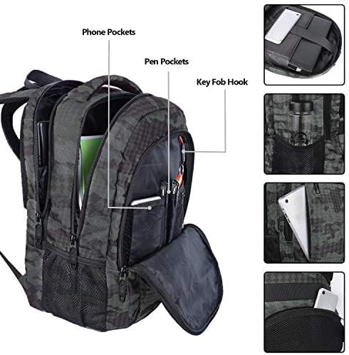 MATEIN Travel Computer Backpack, Sturdy College School Backpack for 15.6 Inch Laptop with Anti Theft Back Pocket, Lightweight Bookbag Carry On Personal Item Bag Casual Daypack Gift for Women & Men