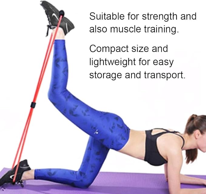 ZJchao 8 Shaped Resistance Bands, Elastic Fitness Pulling Rope Chest Expander Yoga Rubber Tension Band for Abdomen Waist Arm Leg Stretching Fitness Training