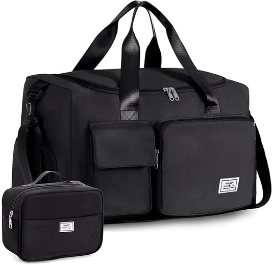 FIORETTO Women's Gym Duffle Bag with Shoes Compartment, 30L Capacity, Ideal for Travel, Gym, Sports, Duffel, Weekender