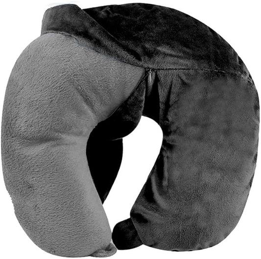 Cloudz Washable Travel Neck Pillow Cover - Black