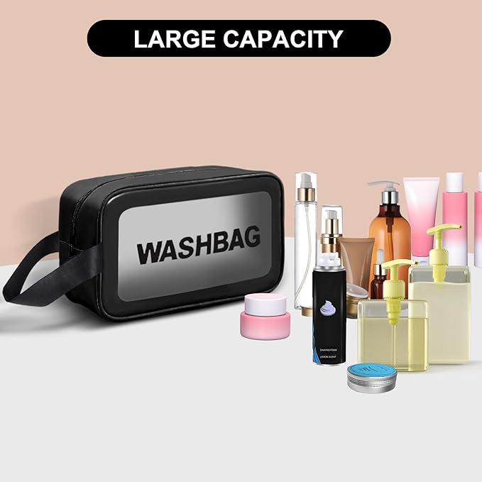 Gym Bag for Women Men, Travel Duffle Bag Large Capacity Carry On Weekender Bag With Shoe Compartment Gym Tote Dry Wet Separation Duffel Bag with Makeup Bag, Black