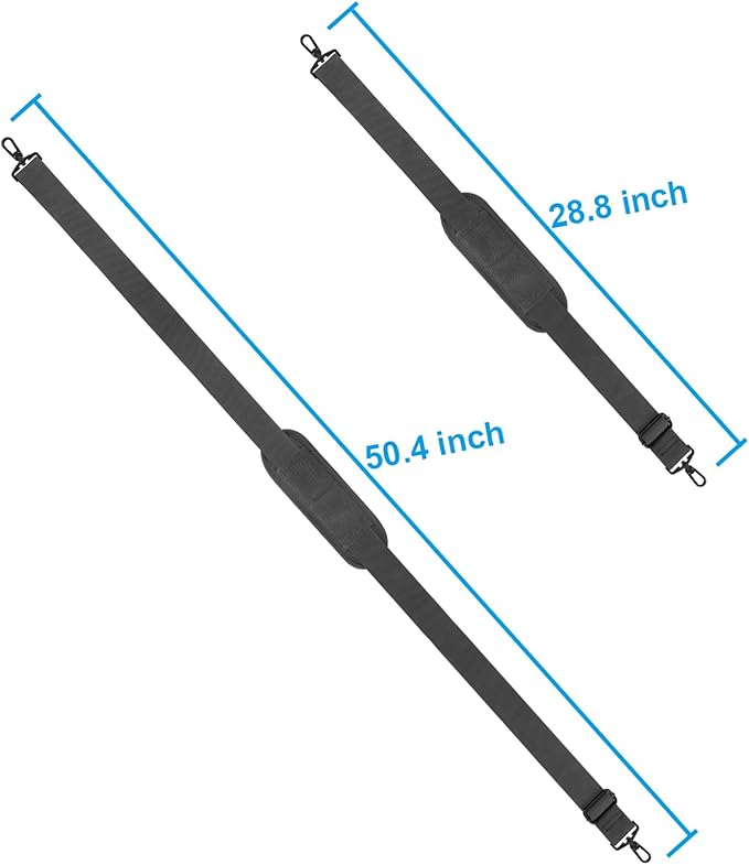 Taygeer Crossbody Strap Replacement, Universal Duffle Messenger Shoulder Bag Strap Detachable Padded Adjustable Belt with Metal Hook Clip for Briefcase Carrier Satchel Laptop Case Duffle Bag, Grey