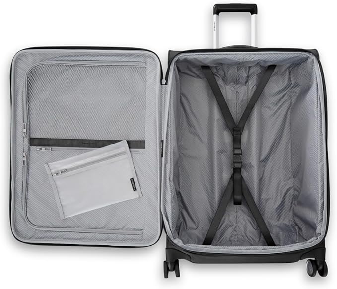 Samsonite UpLIFT Lightweight Large Checked Softside 3-Piece Luggage Set with Spinner Wheels - Expandable - Airline-Approved, Polyester Soft Suitcase for Ultra Light Travel - Black