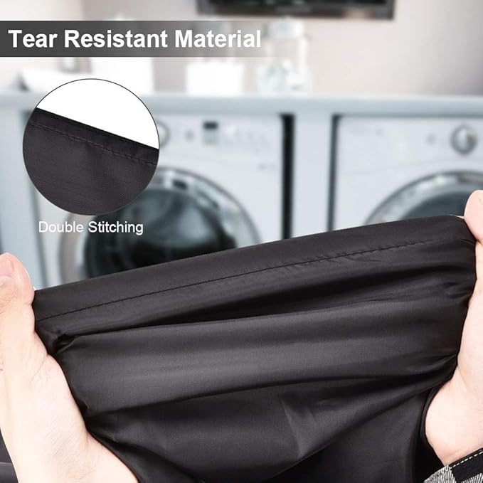 2 Pack Heavy Duty Large Laundry Bag 28x45 inch Extra Hamper Bag Dirty Clothes Organizer Drawstring Cloth Laundry Bag for Travel Camp Home College Dorm Drying Do Not Exceed 176℉ Black