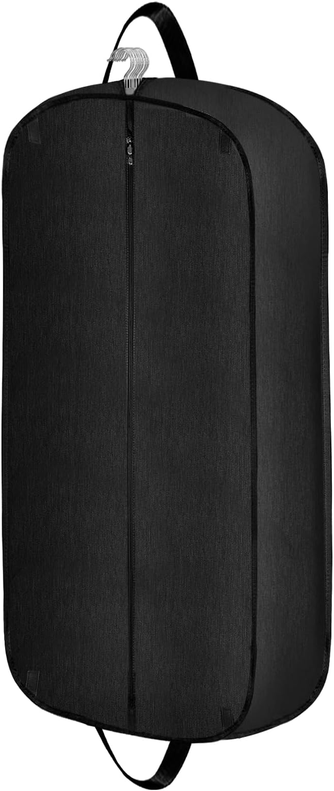 Limoomil 6" Gusseted Waterproof Garment Bag for Travel, 43" Tear Resistance Suit Bag for Men Travel for Suits, Tuxedos, Coats, Uniform. (Darkgrey, 42")