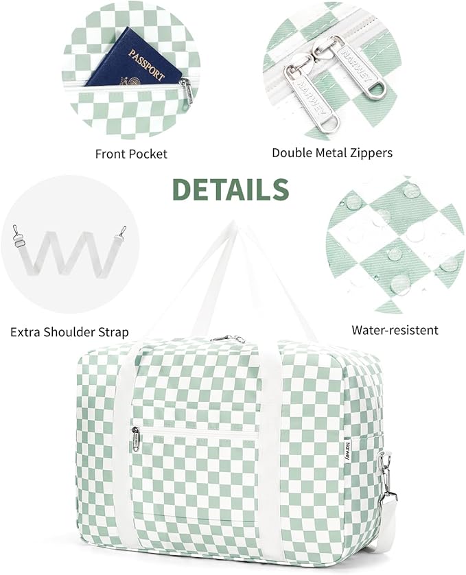 For Spirit Airlines Personal Item Bag 18x14x8 Foldable Travel Duffel Bag Tote Carry on Luggage Duffle Overnight for Women and Men