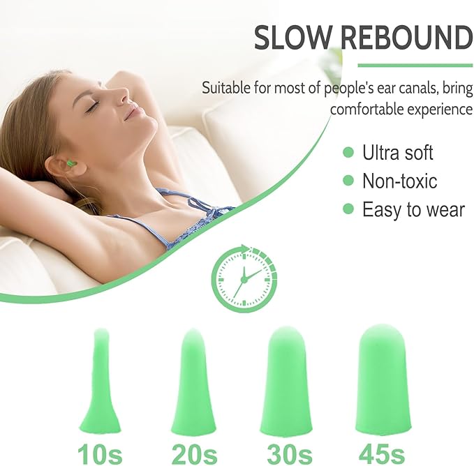 LYSIAN Ultra Soft Foam Earplugs for Sleep, 38dB SNR Noise Cancelling Ear Plugs for Sleeping, Shooting, Snoring, Work & All Loud Noise Reduction Ear Plugs Comfortable, Sound Proof - 60 Pairs