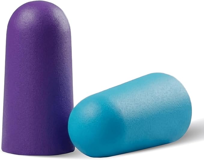 Happy Hippo Soft Foam Earplugs, 33 dB NRR, (50 Pair, 100 Ear Plugs), Maximum Protection for Sleeping, Power Tools, Loud Work Environments (Neon)