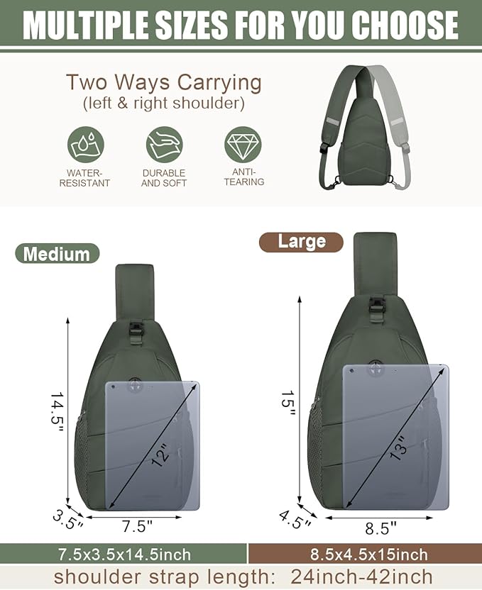 Crossbody Bags for Women Men Trendy Sling Bag Backpack Casual Chest Bag with Convertible Shoulder Strap